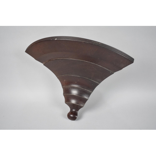 158 - A Modern Mahogany Corner Shelf Sconce, 36cms Wide