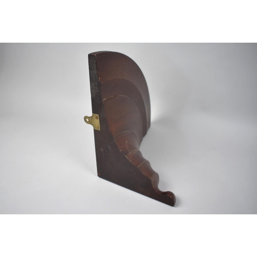 158 - A Modern Mahogany Corner Shelf Sconce, 36cms Wide