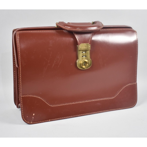 188 - A Late 20th Century Leather Briefcase, 43cms Wide