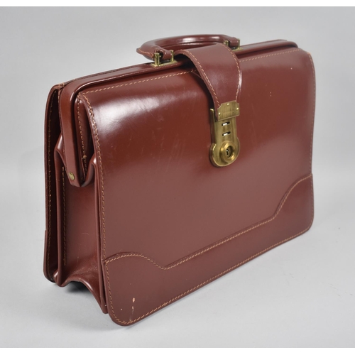 188 - A Late 20th Century Leather Briefcase, 43cms Wide