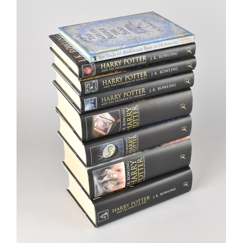 195 - A Collection of Seven Harry Potter Hardback Novels Published by Bloomsbury together with Tales of Be... 