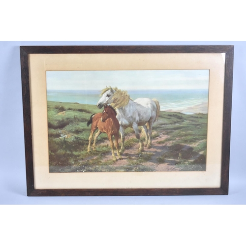 255 - A Framed Print, Mother and Son by WV Davies 1882, 58x38cms