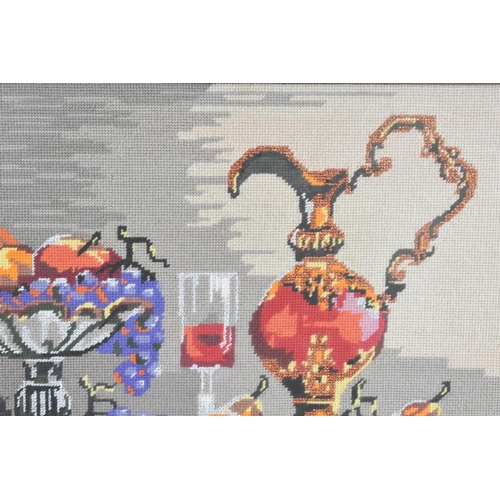 272 - A Framed Tapestry by Marion Powell 1991, Still Life, Fruit and Jug, 70x51cms