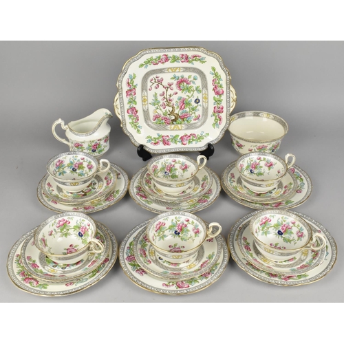 274 - An Aynsley Indian Tree Tea Set to Comprise Six Cups, Six Cups, Six Saucers, Cake Plate, Milk Jug and... 