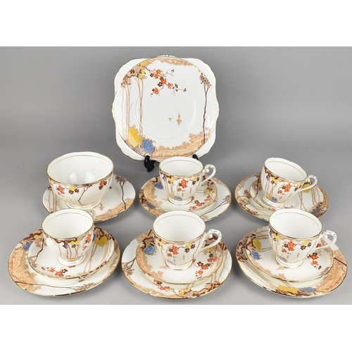 275 - A Grafton Arcadia Tea Set to Comprise Five Cups, Six Saucers, Six Side Plates, Sugar Bowl and a Cake... 