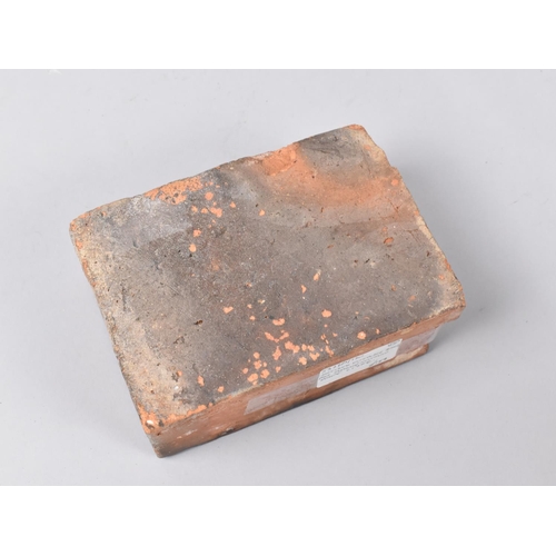 29 - An Early Moulded Fireplace Brick, Continental and Probably Flemish, 14x10cms and 5cms Deep