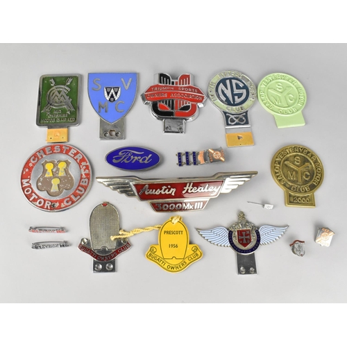 30 - A Collection of Various Modern and Vintage Car Badges to include Austin Healey 3000 MKIII, Triumph S... 