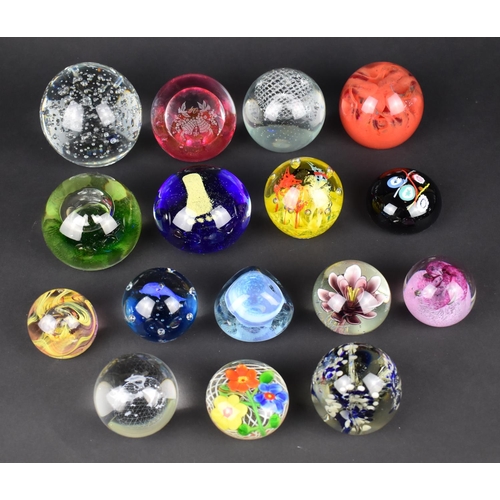 324 - A Collection of Various Glass Paperweights etc