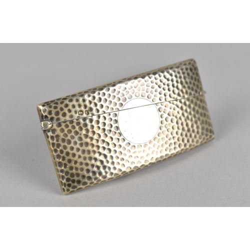 350 - A Silver Card Case of Curved Form by Joseph Gloster, Birmingham Hallmark, 8.5cm wide, 50g