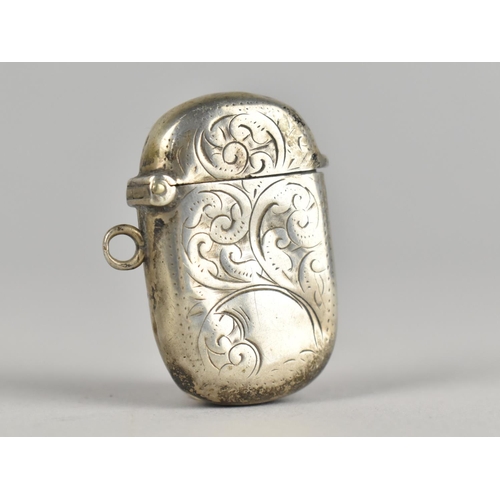 352 - A Small Silver Vesta Case Now with inset Lighter (seized), 4cm high