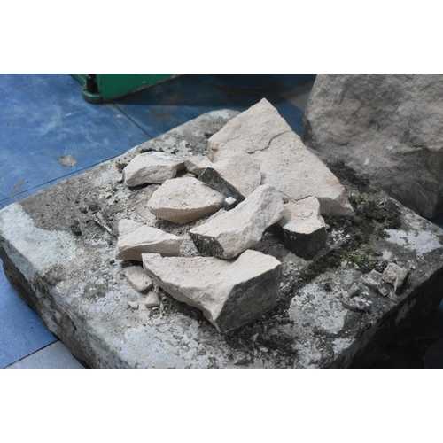 374 - A Hand Carved Sandstone Garden Pedestal Sundial of Square Section Baluster Form on Square Base (Base... 