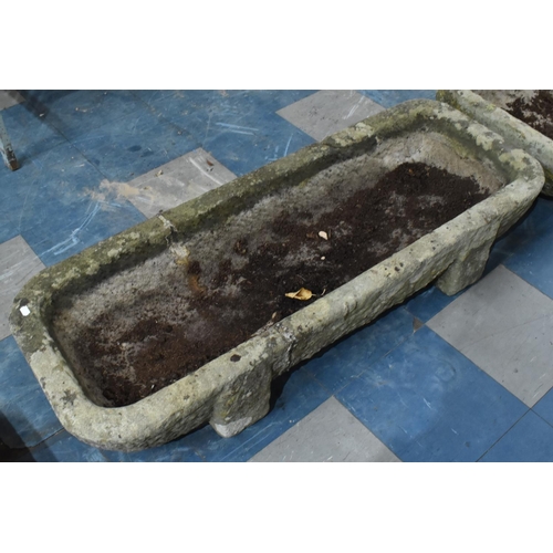 375 - A Large Early 18th Century Hand Carved Sandstone Feeding Trough, 123cm Wide, Has Been Restored (Plea... 