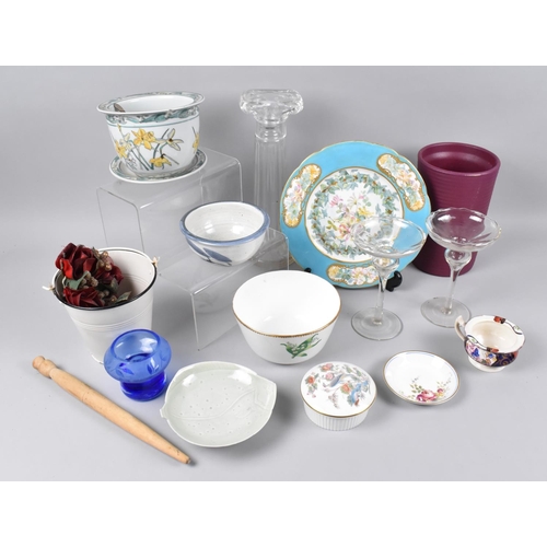 410 - A Small Collection of Ceramics and Glass to Include Spode Cabinet Plate