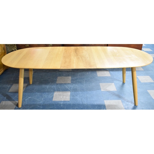 427 - A Vintage Oval Extending Dining Table with One Extra Leaf, Extends to 240x100cms