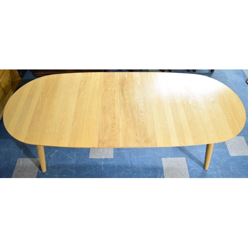 427 - A Vintage Oval Extending Dining Table with One Extra Leaf, Extends to 240x100cms