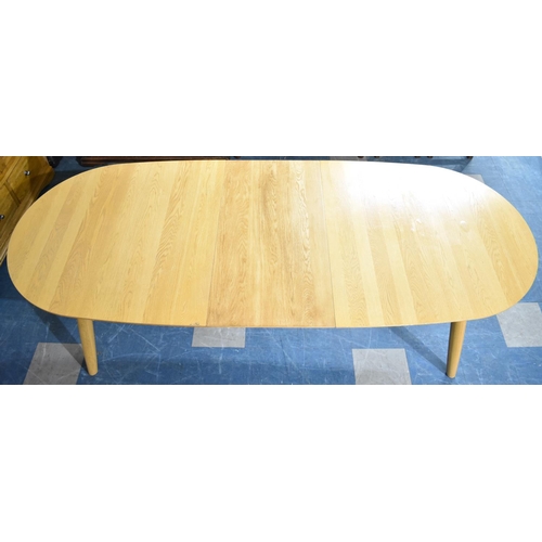 427 - A Vintage Oval Extending Dining Table with One Extra Leaf, Extends to 240x100cms