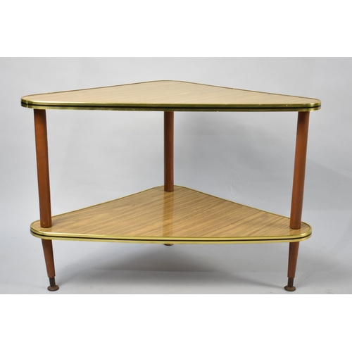 429 - A 1960s Triangular Occasional Table, 69cms Wide and 48cms High