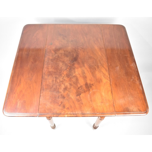 436 - A Late 19th Century Mahogany Drop Leaf Pembrooke Table with End Drawer, 94cms Wide