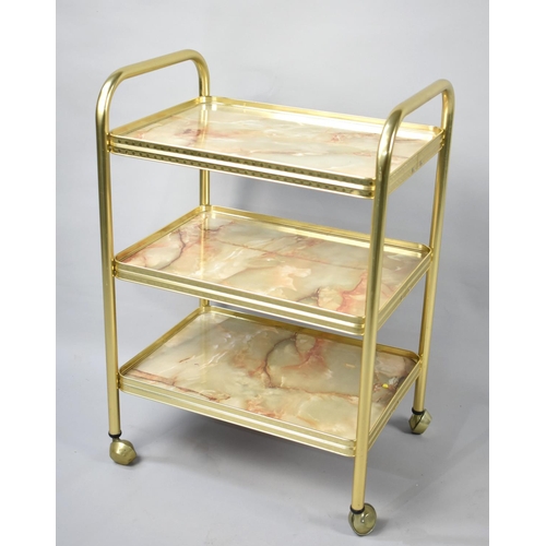 66 - A Small Modern Three Tier Trolley, 45cms Wide and 65cms High