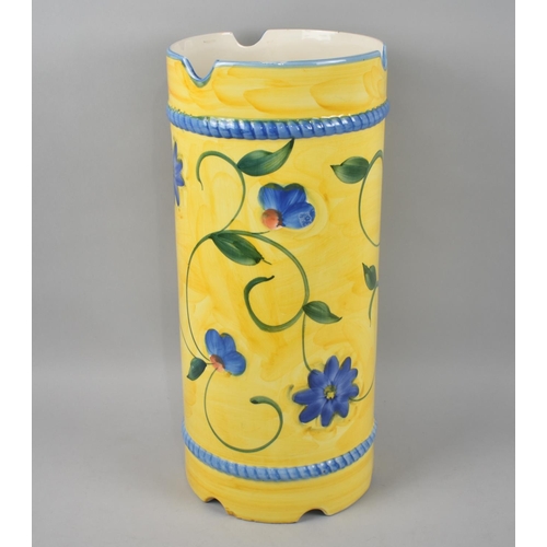 71 - A Modern Cylindrical Ceramic Stick Stand, 21cms Diameter and 48cms High