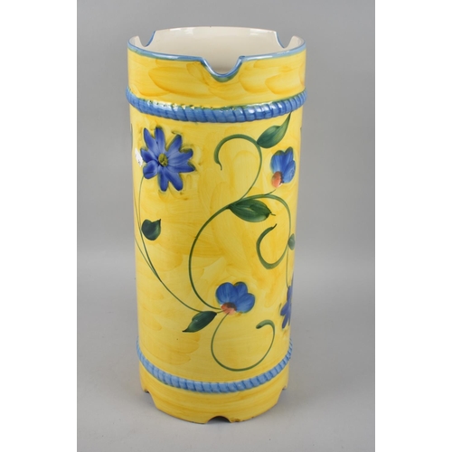 71 - A Modern Cylindrical Ceramic Stick Stand, 21cms Diameter and 48cms High