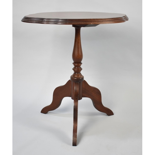 78 - A Mahogany Oval Topped Tripod Wine Table, 54cms Wide