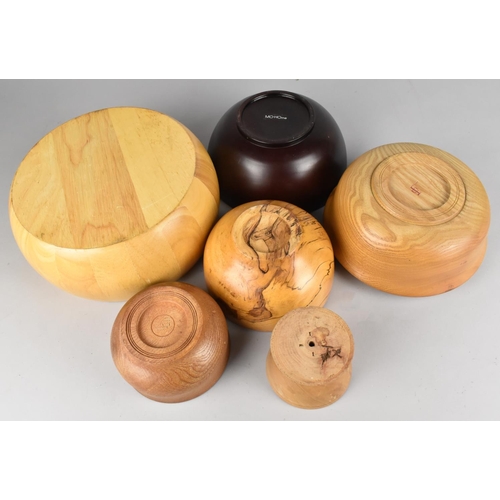 85 - A Collection of Six Turned Wooden Bowls