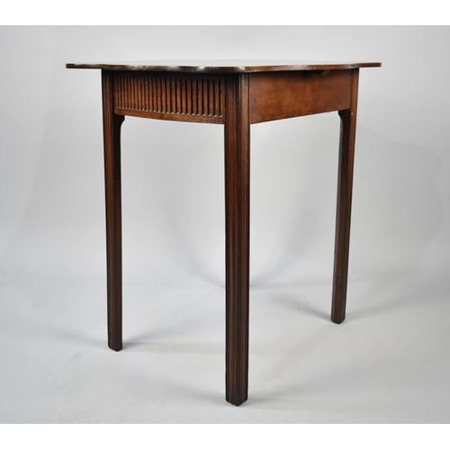 10 - A Mahogany Side Table with Shaped Top and Single Drawer, 56x49x59.5cms High