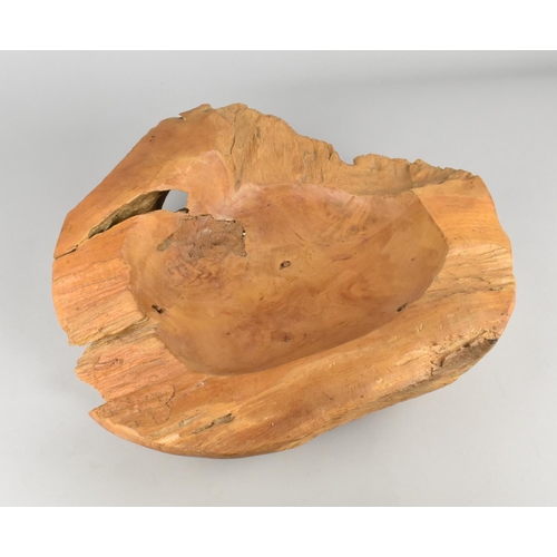 103 - A Yew Wood Bowl, 44cms Wide