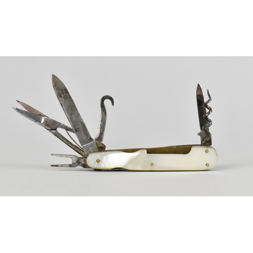 11 - An Early 20th Century Mother of Pearl Multitool Penknife by Christopher Johnson, Portobello Works, S... 