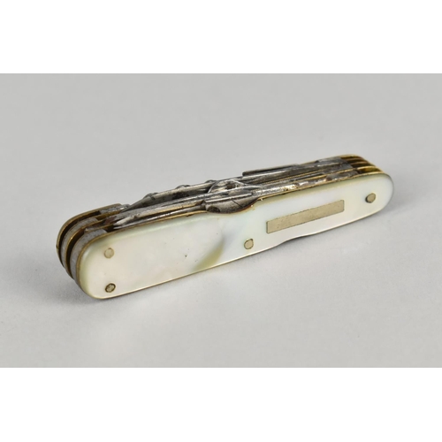 11 - An Early 20th Century Mother of Pearl Multitool Penknife by Christopher Johnson, Portobello Works, S... 