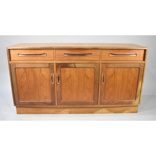 119 - A 1970s G-Plan Sideboard, 141x44x76cms High, Some Condition Issues