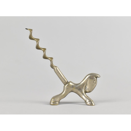 12 - A Mid Century Metal Corkscrew in the Form of a Pony, 8cms High