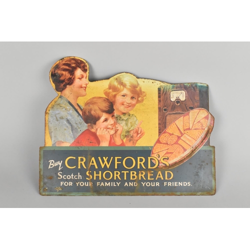 122 - A Printed Metal Advertising Sign for Crawford's Shortbread, 35cms Wide