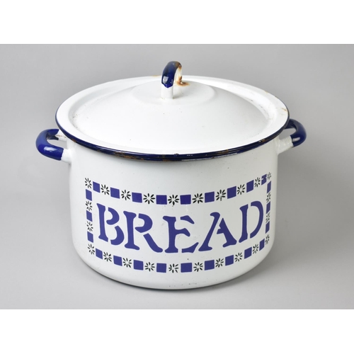 136 - A Mid Century Enamelled Bread Bin, 26cms High