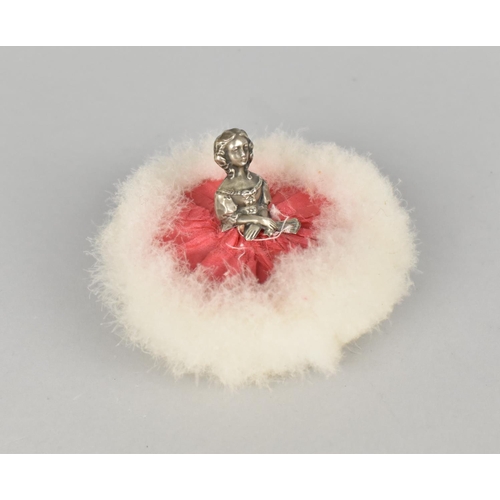 14 - A Silver Mounted Powder Puff in the Form of a Lady by Cornelius Desormeaux Saunders & James Francis ... 