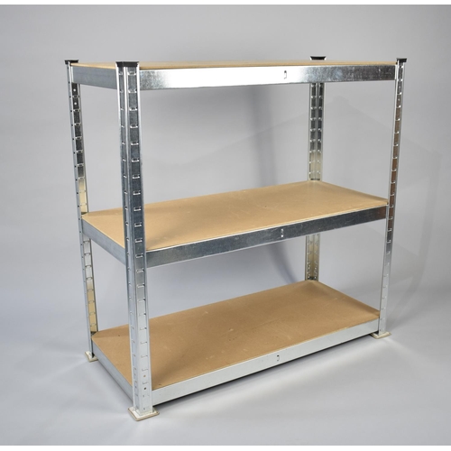 148 - A Three Tier Shelving Unit, 90x40x91cms High