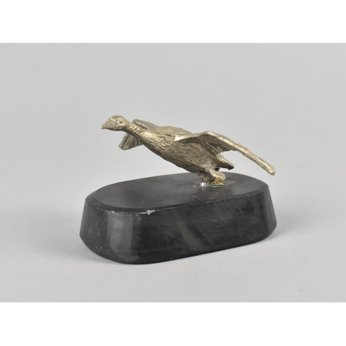 15 - A Metal Study of a Goose Taking Flight on Plinth Base, 4cms High