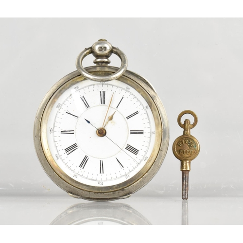 297 - A Silver Open Face Chronograph with Centre Second Hand. The Workings by Skarratt and Co Worcester. T... 