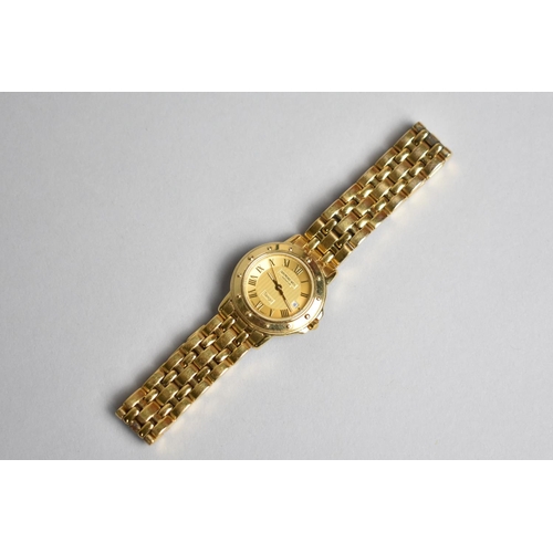 312 - A Raymond Weil Ladies Gold Plated 'Tango' Wrist Watch, Gold Coloured Textured Face with Romans Numer... 