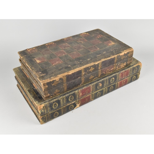 32 - Two Early 20th Century Games Compendiums in the Form of Books, One Containing Chess Pieces and The O... 