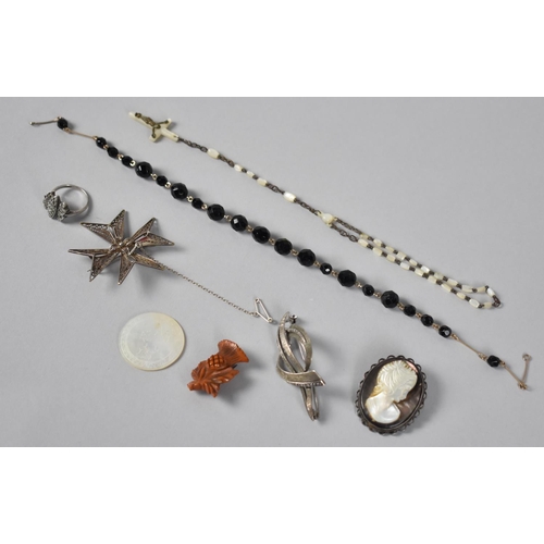 321 - A Collection of 19th Century and Later Jewellery Items to include Maltese Cross Brooch, Mother of Pe... 