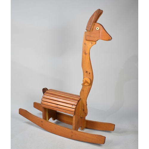 335 - A Wooden Rocking Llama, 108cms High