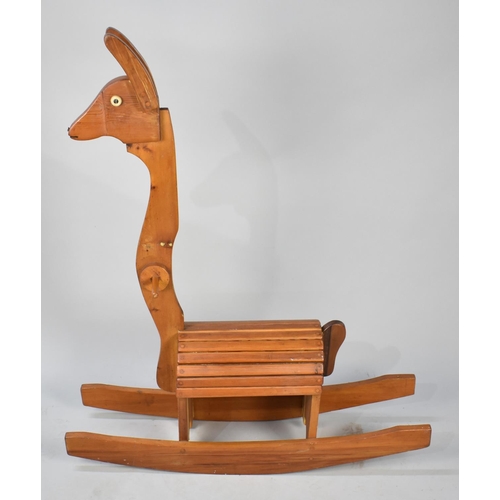 335 - A Wooden Rocking Llama, 108cms High