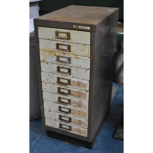 340 - A Matthews Office Furniture Filing Cabinet, Rusted