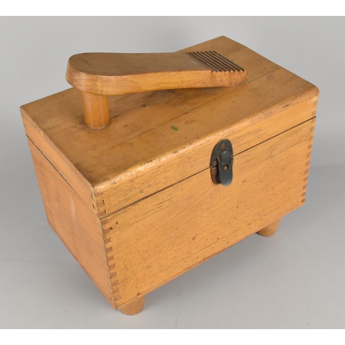 344 - An Early/Mid 20th Century Shoe Cleaning Box Containing Various Shoe Polishes