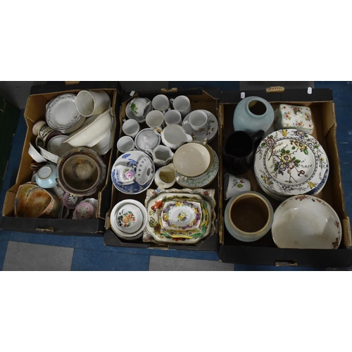 359 - Two Boxes of Various Ceramics to Comprise Teawares, Dinnerwares, Bowl, Vases Etc