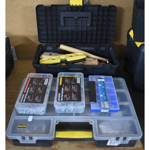 368 - A Collection of Various Tools to include Toolbox an Contents, Stanley Parts Tray together with Hose ... 