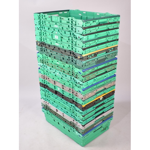 384 - Twenty Plastic Supermarket Stacking Crates