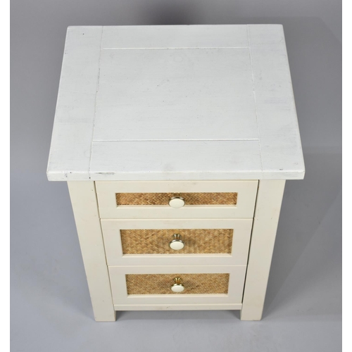 387 - A Three Drawer Bedside Cabinet